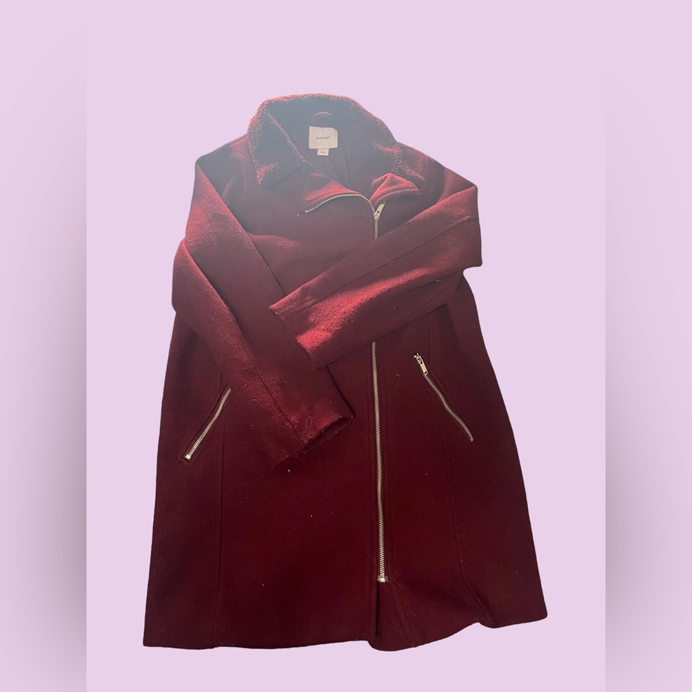 Old Navy Women's Pea Coat - Deep Red